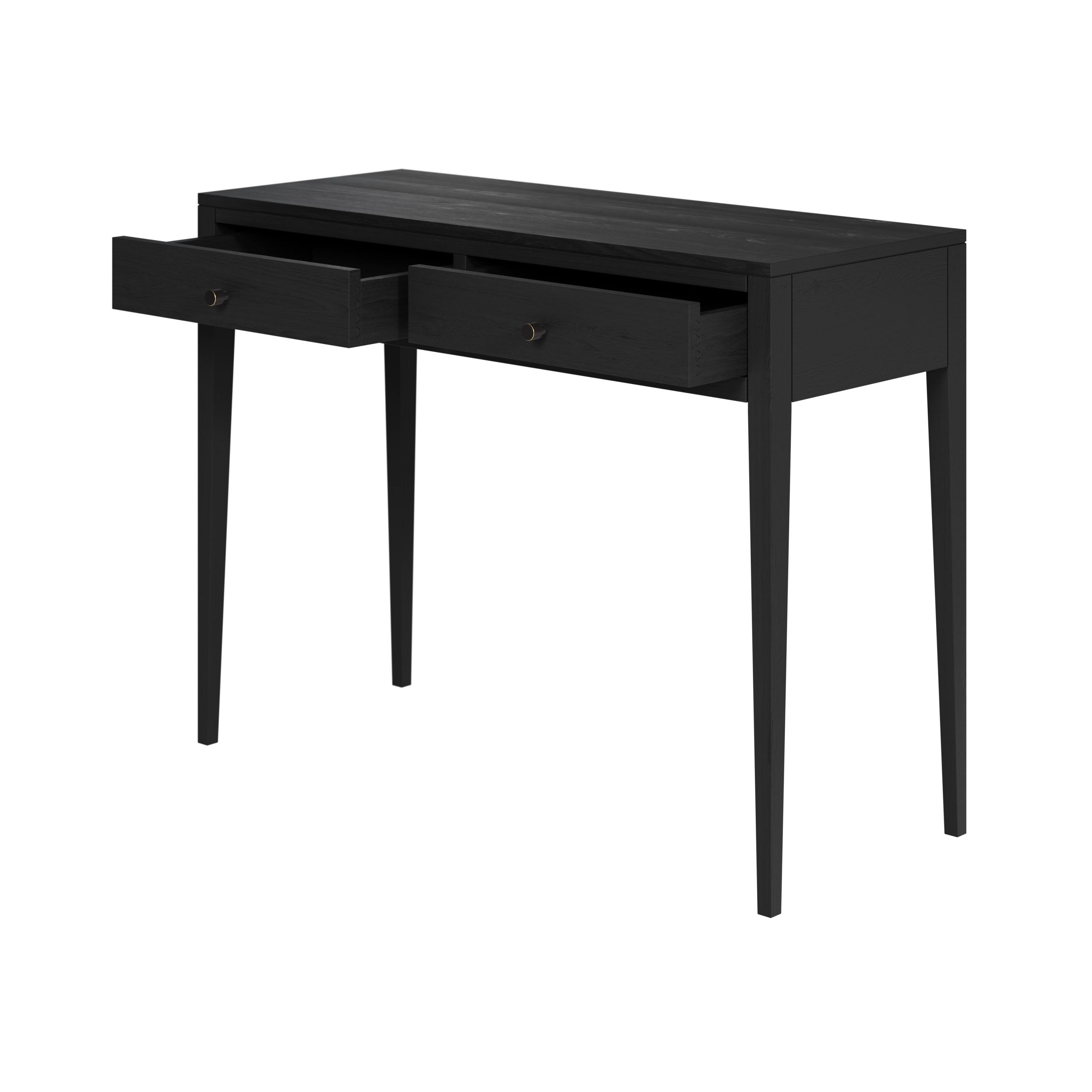 DI Designs Radford Black Oak Wood Console Table